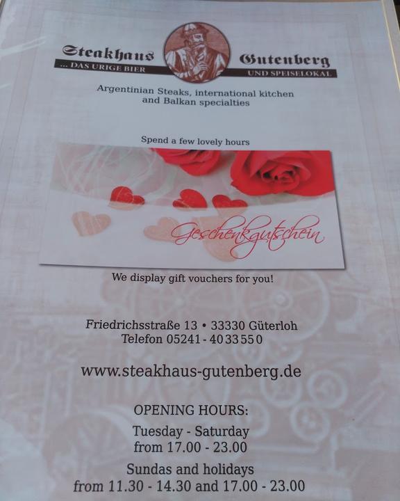 Steakhaus Gutenberg